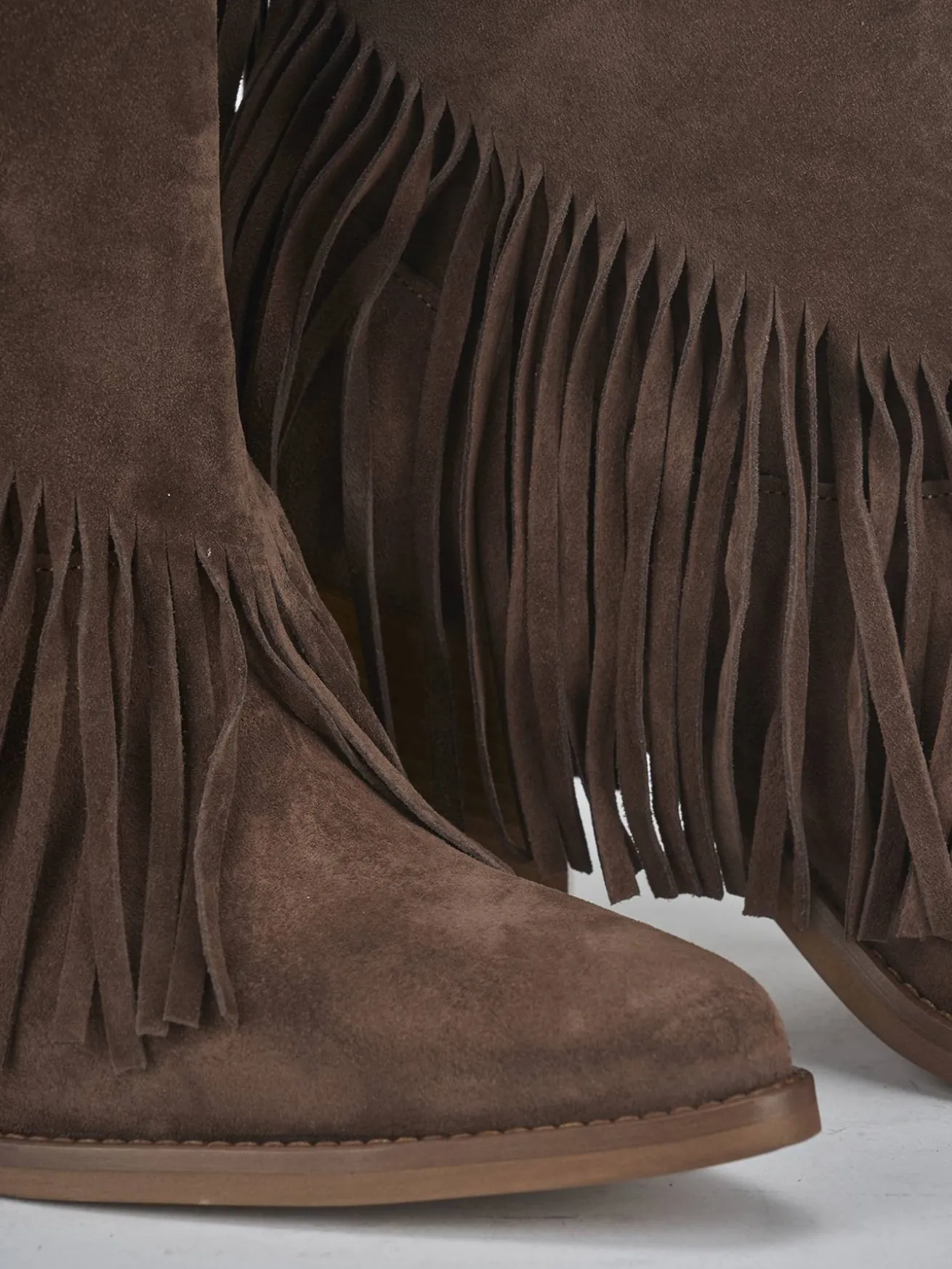 Stivaletti tacco 7cm camoscio testa