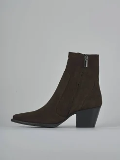 Stivaletti tacco 7cm camoscio testa