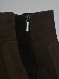 Stivaletti tacco 7cm camoscio testa