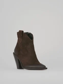 Stivaletti tacco 7cm camoscio testa