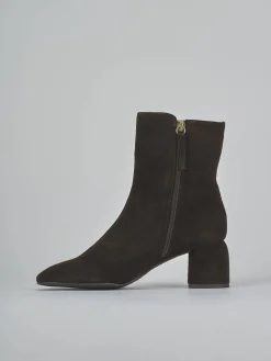 Stivaletti tacco 6cm camoscio testa