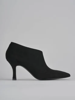Stivaletti tacco 7cm camoscio nero