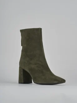 Stivaletti tacco 7cm camoscio verde