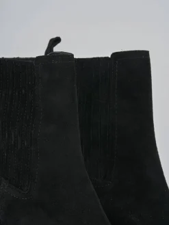 Stivaletti tacco 7cm camoscio nero