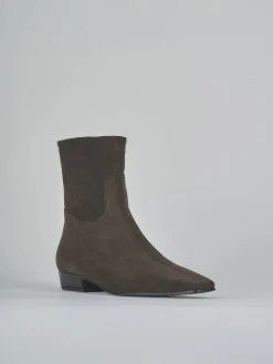 Stivaletti tacco 3cm camoscio testa