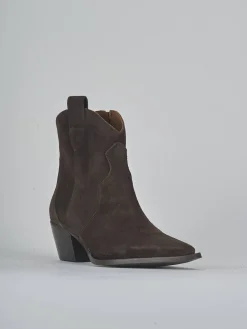 Stivaletti tacco 6cm camoscio testa