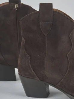 Stivaletti tacco 6cm camoscio testa