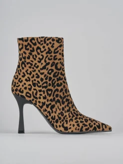 Stivaletti tacco 9cm camoscio multicolor