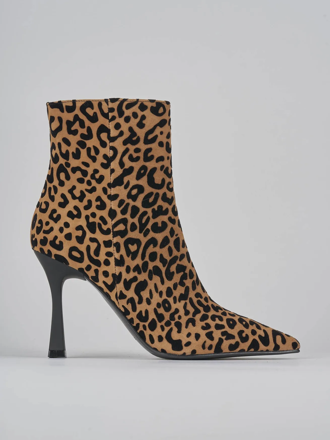 Stivaletti tacco 9cm camoscio multicolor