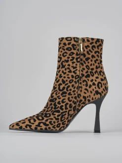 Stivaletti tacco 9cm camoscio multicolor