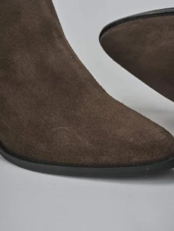 Stivaletti tacco 7cm camoscio testa