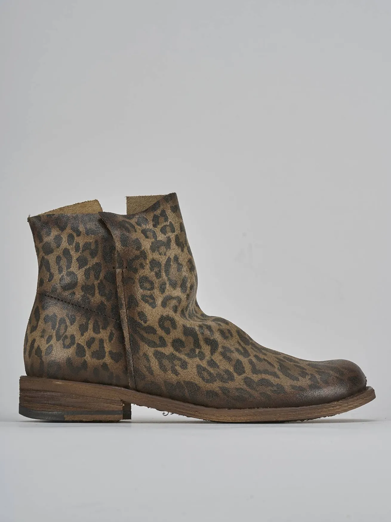 Stivaletti tacco 2cm camoscio multicolor