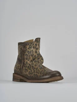 Stivaletti tacco 2cm camoscio multicolor