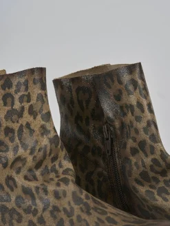 Stivaletti tacco 2cm camoscio multicolor