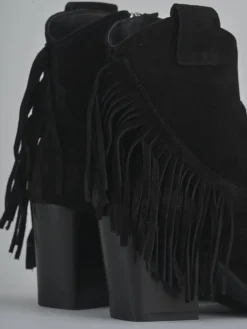 Stivaletti tacco 8cm camoscio nero