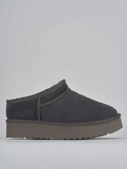 Stivaletti tacco 2cm camoscio grigio