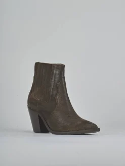 Stivaletti tacco 9cm camoscio testa