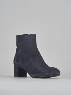 Stivaletti tacco 6cm camoscio blu