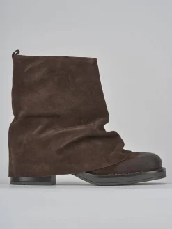 Stivaletti tacco 3cm camoscio testa