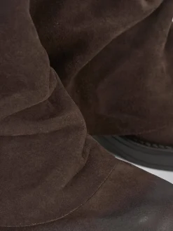 Stivaletti tacco 3cm camoscio testa