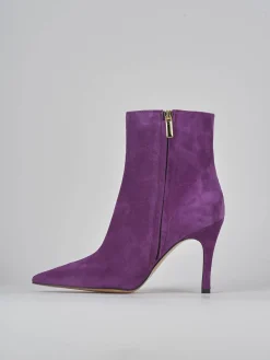 Stivaletti tacco 9cm camoscio viola