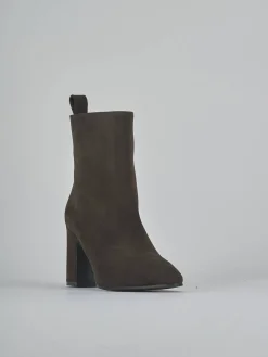 Stivaletti tacco 9cm camoscio testa