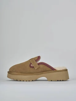 Stivaletti tacco 3cm camoscio marrone