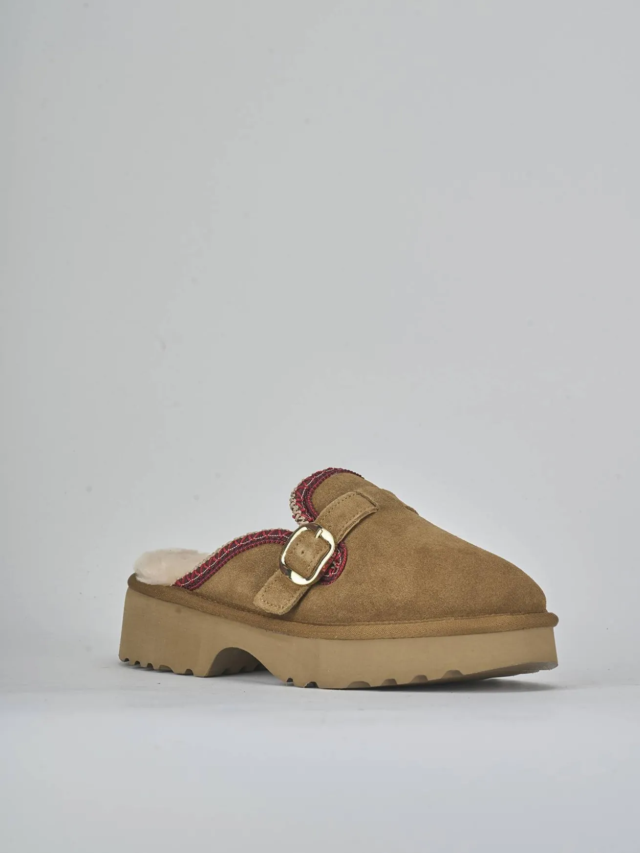 Stivaletti tacco 3cm camoscio marrone