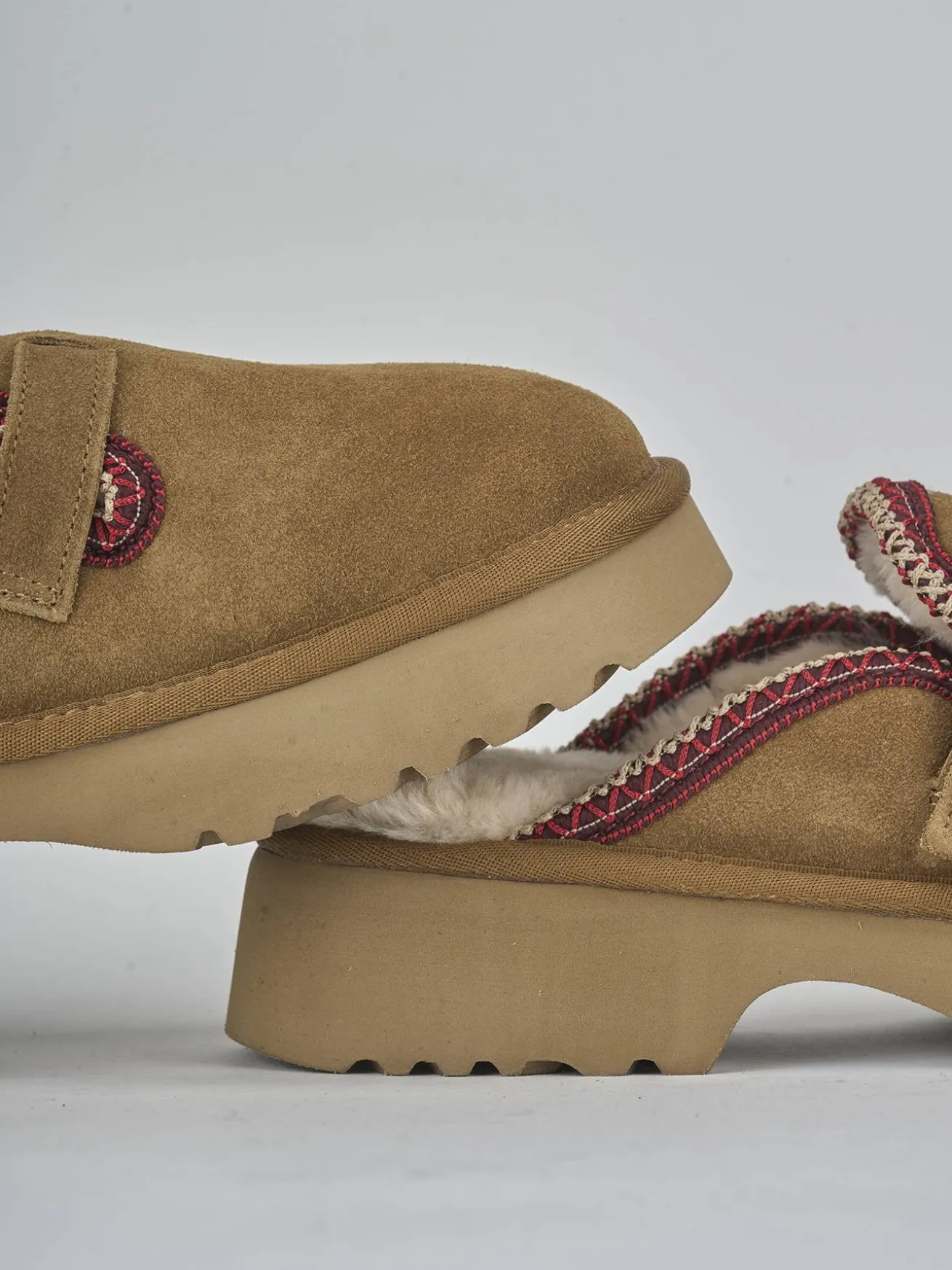 Stivaletti tacco 3cm camoscio marrone