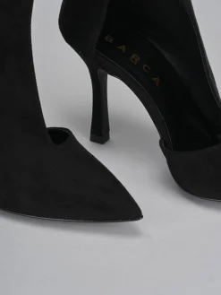 Stivaletti tacco 9cm camoscio nero