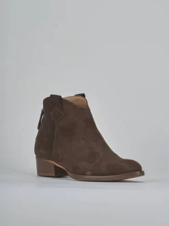 Stivaletti tacco 3cm camoscio testa