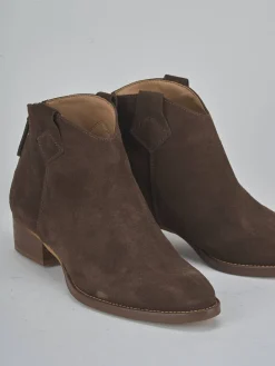 Stivaletti tacco 3cm camoscio testa