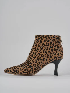 Stivaletti tacco 7cm camoscio multicolor