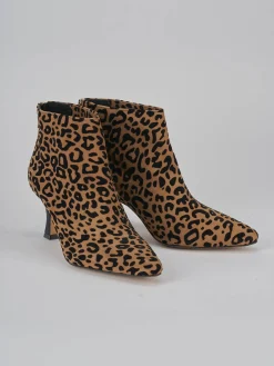 Stivaletti tacco 7cm camoscio multicolor