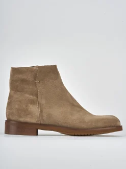 Stivaletti tacco 2cm camoscio marrone