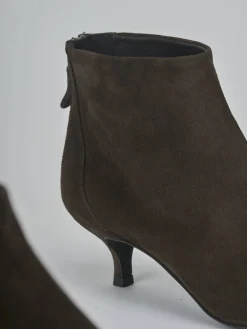 Stivaletti tacco 5cm camoscio testa