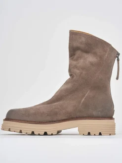 Stivaletti tacco 2cm camoscio beige