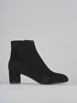 Stivaletti tacco 6cm camoscio nero