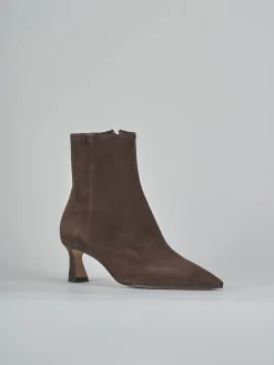Stivaletti tacco 6cm camoscio testa