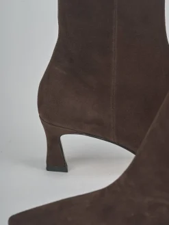 Stivaletti tacco 6cm camoscio testa