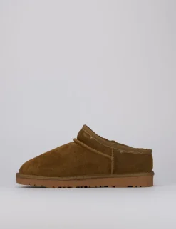 Stivaletti tacco 1cm camoscio marrone