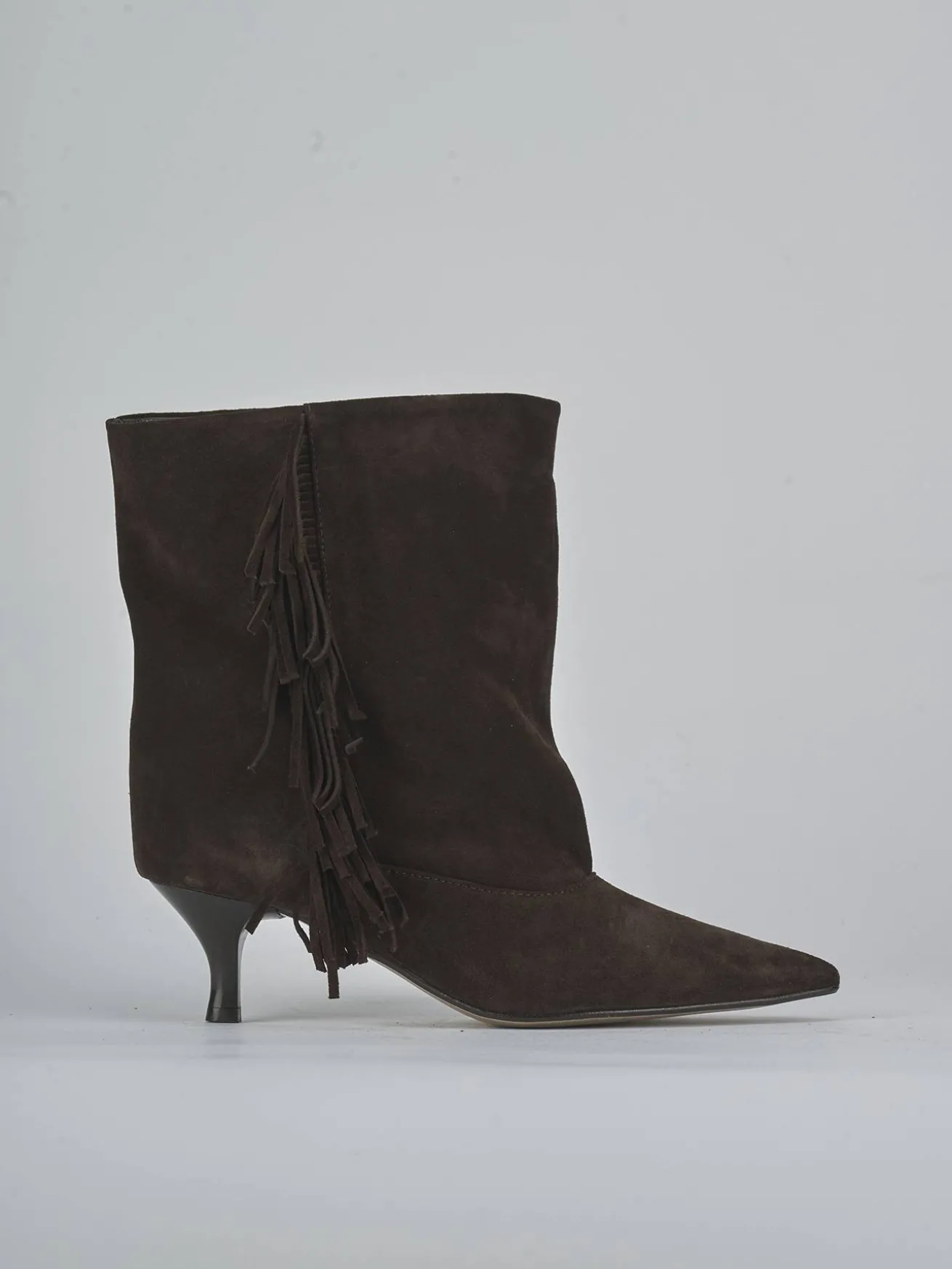 Stivaletti tacco 5cm camoscio testa