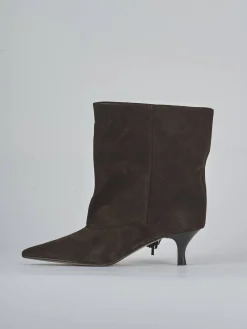 Stivaletti tacco 5cm camoscio testa