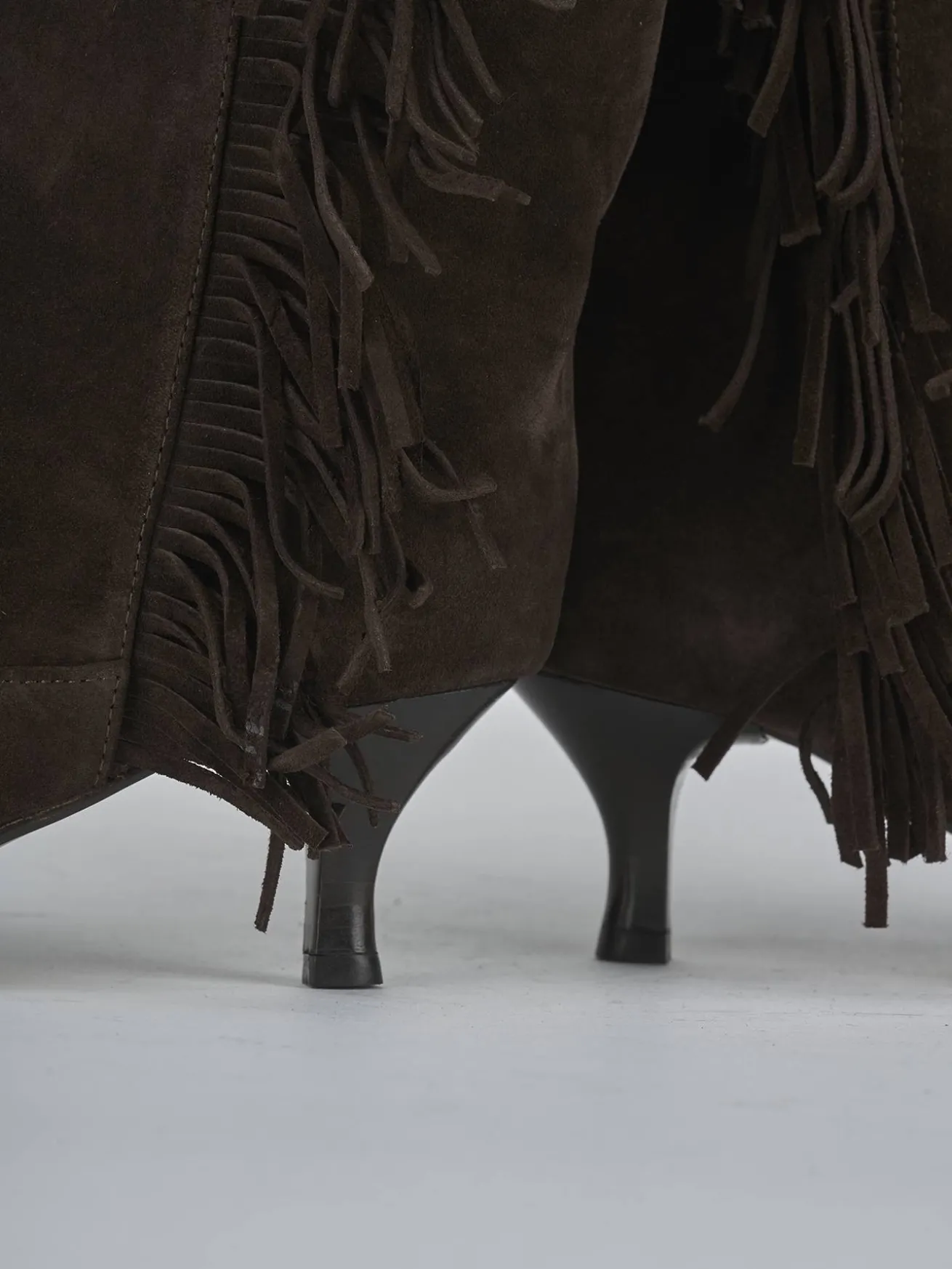 Stivaletti tacco 5cm camoscio testa