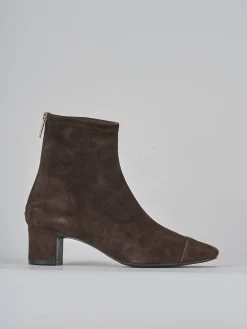 Stivaletti tacco 5cm camoscio testa