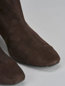 Stivaletti tacco 5cm camoscio testa