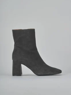 Stivaletti tacco 7cm camoscio grigio