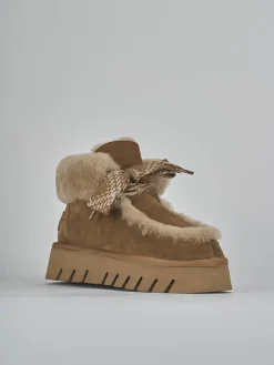 Stivaletti tacco 3cm camoscio marrone