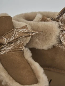 Stivaletti tacco 3cm camoscio marrone