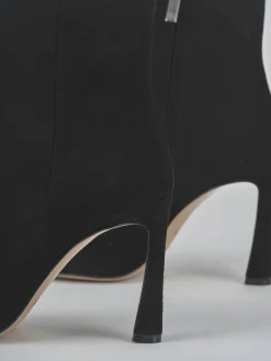 Stivaletti tacco 9cm camoscio nero